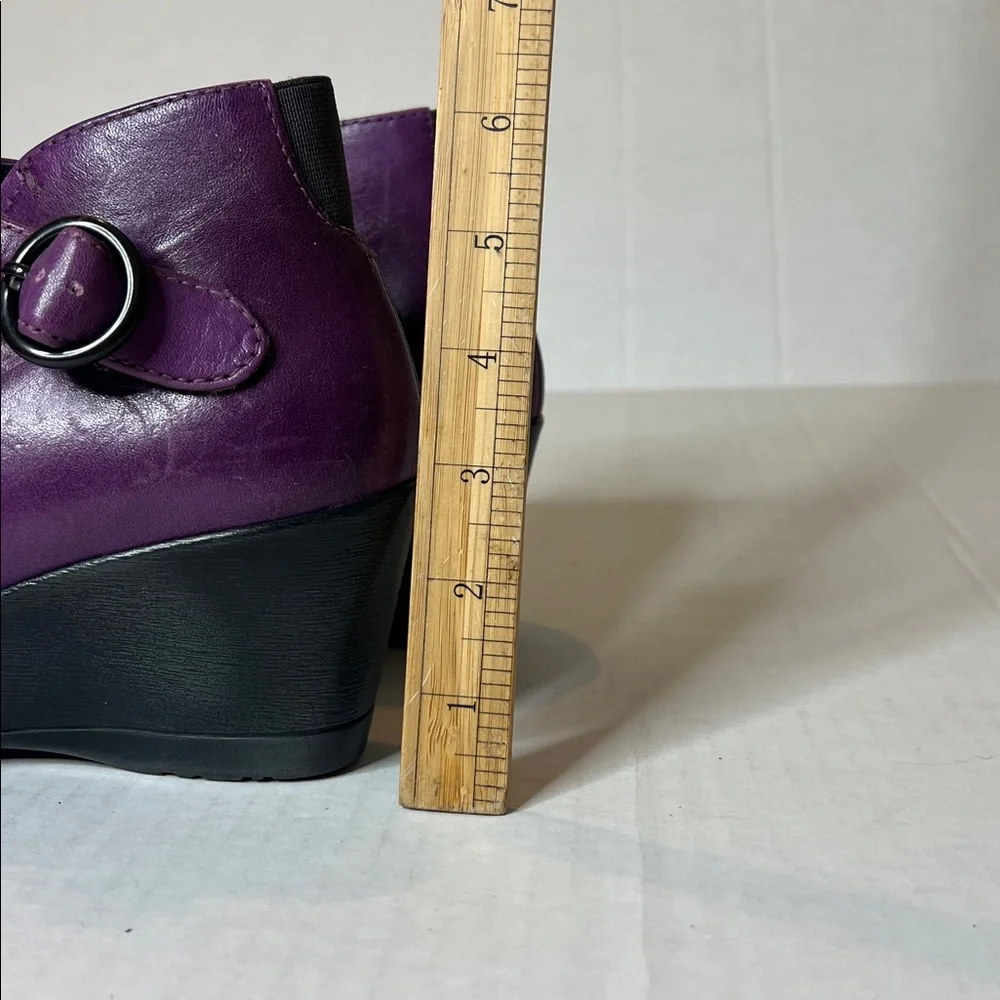 Dansko Rebel Purple Leather Mary Jane Wedge Pump, Ankle Strap, EU 38, US 7.5 -8 - Picture 11 of 11